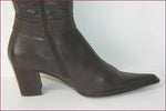 SPIRAL Bottes Pointues Cuir Marron Foncé T 40 TBE
