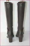 SPIRAL Bottes Pointues Cuir Marron Foncé T 40 TBE