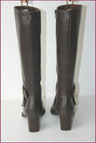 SPIRAL Bottes Pointues Cuir Marron Foncé T 40 TBE