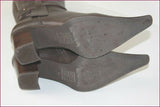 SPIRAL Bottes Pointues Cuir Marron Foncé T 40 TBE