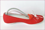 DE PALMA Ballerines Cuir Synthétique Rouge à Pois T 38 ETAT NEUF