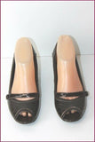 ETIENNE AIGNER Escarpins  Cuir Verni Marron Foncé Talons Bobines T 37 TTBE