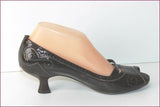 ETIENNE AIGNER Escarpins  Cuir Verni Marron Foncé Talons Bobines T 37 TTBE