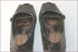 ETIENNE AIGNER Escarpins  Cuir Verni Marron Foncé Talons Bobines T 37 TTBE