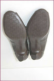 ETIENNE AIGNER Escarpins  Cuir Verni Marron Foncé Talons Bobines T 37 TTBE