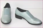 MONKI Derby Femme Cuir Verni bleu ciel T 37 TBE