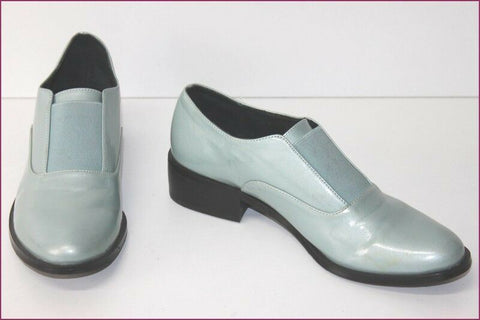 MONKI Derby Femme Cuir Verni bleu ciel T 37 TBE
