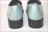 MONKI Derby Femme Cuir Verni bleu ciel T 37 TBE