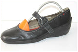 PATRICIA Escarpins à Sangles Cuir Noir T 40 TBE