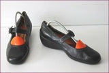 PATRICIA Escarpins à Sangles Cuir Noir T 40 TBE