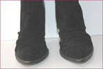 SAN MARINA Bottes Genoux Pointues Daim plissé et Cuir T 39 TTBE