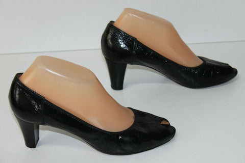 GIORM VENEZIA Escarpins Tout Cuir Verni Ouverts T 38.5 BE