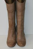 Bottes Cuir Grainé Beige Travail Artisanal T 38 TBE