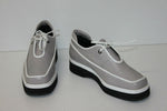 MINELLI Derby Femme à lacets Cuir Gris Clair T 36 ETAT NEUF