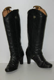 ASH Bottes Cavalières à Talons Cuir Noir T 39 TBE