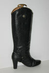 ASH Bottes Cavalières à Talons Cuir Noir T 39 TBE