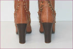 PAN TULIPANI Luxe Bottes à Talons Tout Cuir Caramel T 36 TBE