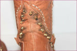 PAN TULIPANI Luxe Bottes à Talons Tout Cuir Caramel T 36 TBE