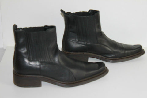 Boots Homme OUT SHOES Compagnie Cuir Noir LARGES T 40 BE