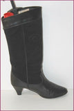 PERFECTA Bottes Cavalières à Talons Cuir Noir T 41 BE