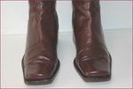 STEPHEN Mi Bottes Tout Cuir Bordeaux Foncé T 36 BE