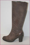 DONNA PIU Bottes à Talons Cuir Taupe T 41 TBE