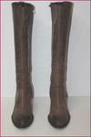 DONNA PIU Bottes à Talons Cuir Taupe T 41 TBE