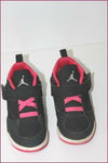 JORDAN Nike Enfants 644875-009 Cuir Noir et Rose T 26 TBE