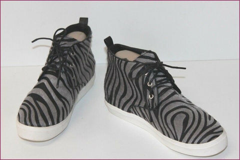 MY.E Baskets Montantes Fourrure Synthétique Zébrée T 36 TTBE