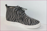 MY.E Baskets Montantes Fourrure Synthétique Zébrée T 36 TTBE