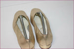 DURER PARIS Escarpins VINTAGE  Cuir Doré RETRO Fait Main T 4 US / T 35 FR BE
