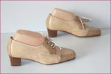 EMERIC Chausseur Escarpins Vintage Tout Cuir T 34.5 BE