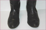 Bottes Vintages Tout Cuir Noir Mollets Forts T 38.5 TBE