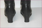 Bottes Vintages Tout Cuir Noir Mollets Forts T 38.5 TBE
