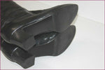 Bottes Vintages Tout Cuir Noir Mollets Forts T 38.5 TBE