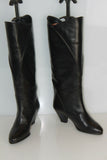 Bottes CHARLES JOURDAN Leather Tout Cuir Rigide Noir T 5 US / T 36 EUR  TTBE