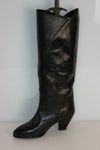Bottes CHARLES JOURDAN Leather Tout Cuir Rigide Noir T 5 US / T 36 EUR  TTBE
