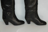 Bottes CHARLES JOURDAN Leather Tout Cuir Rigide Noir T 5 US / T 36 EUR  TTBE