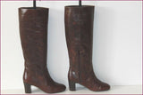 JONAK Bottes Genoux Cuir Marron Cognac T 36 BE