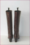 JONAK Bottes Genoux Cuir Marron Cognac T 36 BE