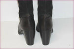 HEYRAUD Bottes Genoux Cuir et Daim Noir T 41 TBE