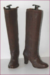 GERARD DAREL Bottes Cavalières Tout Cuir Marron T 36 TBE