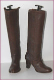 GERARD DAREL Bottes Cavalières Tout Cuir Marron T 36 TBE