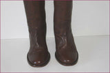 GERARD DAREL Bottes Cavalières Tout Cuir Marron T 36 TBE