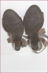 PIERRE CARDIN DIFFUSION Escarpins Sandales Cuir Taupe T 40 TTBE