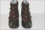FREE LANCE Boots Cuir Verni Marron et Daim T 36 TBE