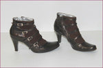 FREE LANCE Boots Cuir Verni Marron et Daim T 36 TBE