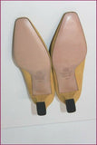 EMILIO GIANNI Escarpins Tout Cuir Moutarde T 37 ETAT NEUF