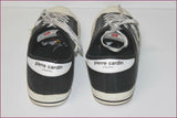PIERRE CARDIN Tennis Cuir Noir et Blanc T 44 TBE