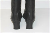 TED LAPIDUS Mi Bottes Cuir Noir Bouts Semi Carrés T 41 TBE